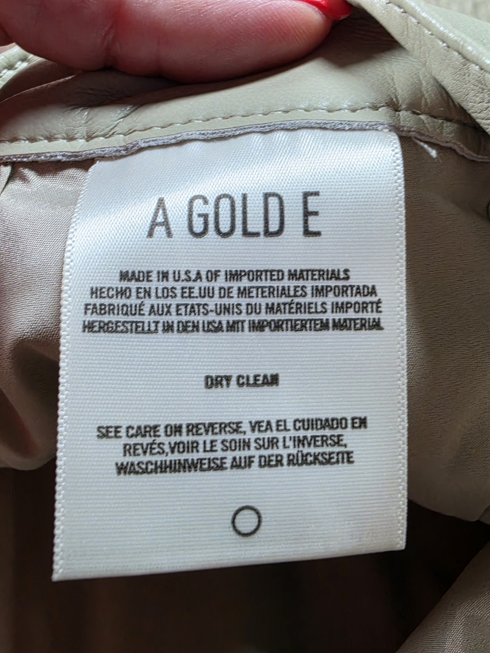 AGOLDE Women's Beige Recycled Leather Minka Cargo Lined Pants Soft 24x32 - Picture 7 of 11